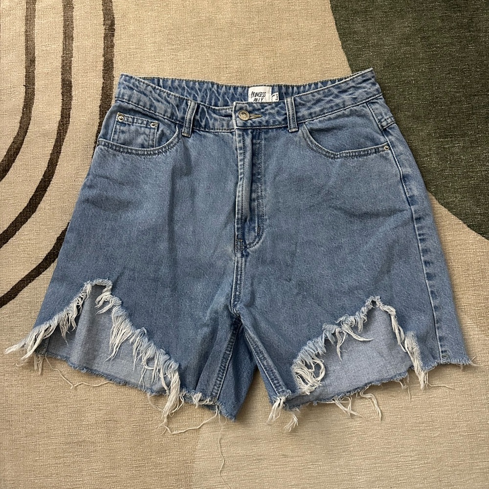 Princess Polly Distressed Hi-Rise Jean Shorts
